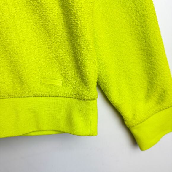 Outerknown Chartreuse Terrycloth Pullover Sweatshirt Bright Neon Yellow - S - Picture 4 of 8